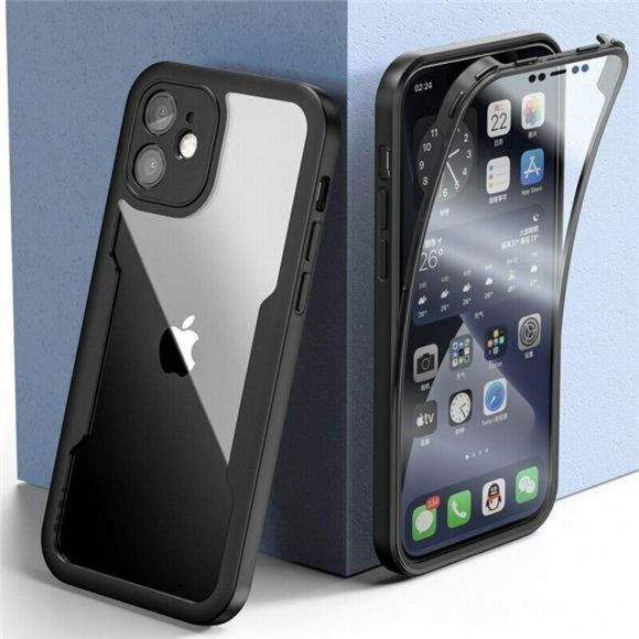 Case For iPhone 14 13 12 Pro Max 11 XS XR Clear Screen Protector 360° Full Cover - Picture 1 of 10